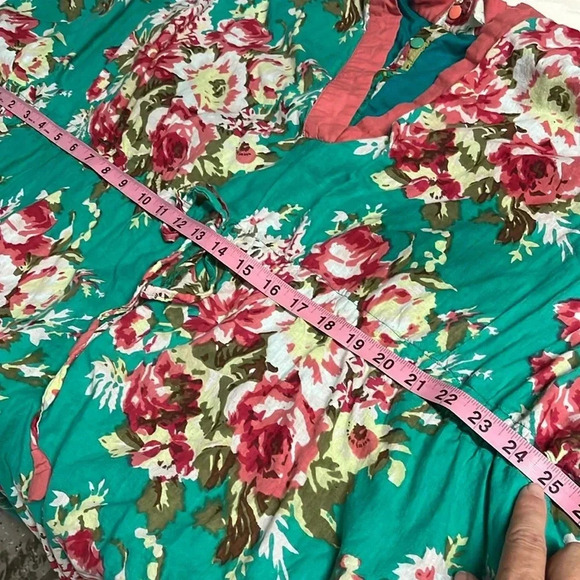 Imperfect handmade dress floral plus size button down back dress size 2X 3X ? - Picture 7 of 14